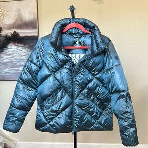 Save the Duck Joan recycled nylon‎ puffer jacket in heaven blue XS